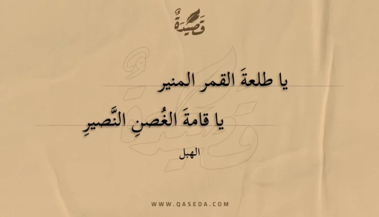 قصيدة يا طلعة القمر المنير