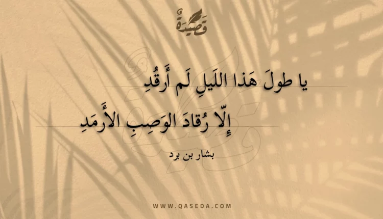 قصيدة يا طول هذا الليل لم أرقد