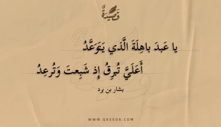 قصيدة يا عبد باهلة الذي يتوعد