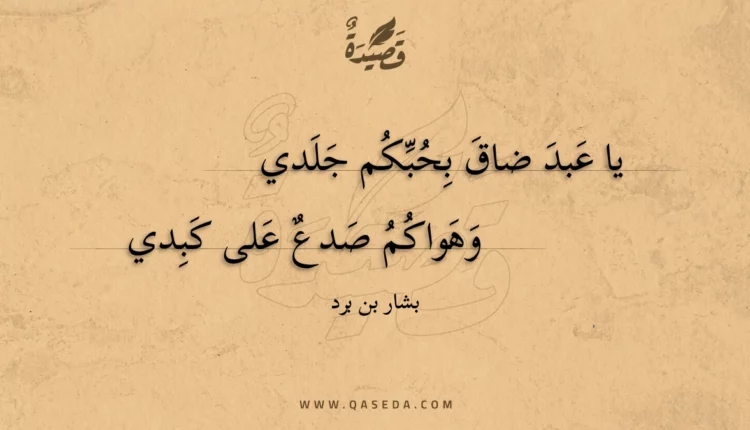 قصيدة يا عبد ضاق بحبكم جلدي