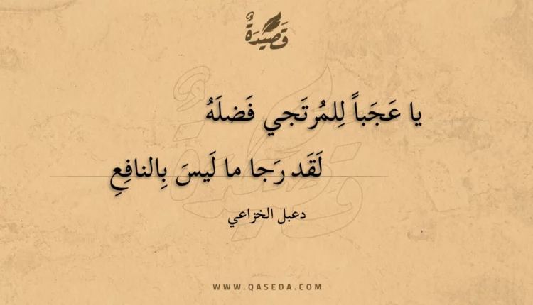 قصيدة يا عجبا للمرتجي فضله