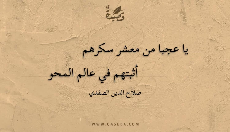 قصيدة يا عجبا من معشر سكرهم