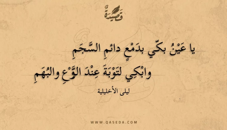 قصيدة يا عين بكي بدمع دائم السجم