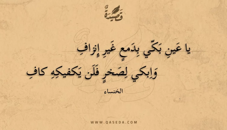 قصيدة يا عين بكي بدمع غير إنزاف