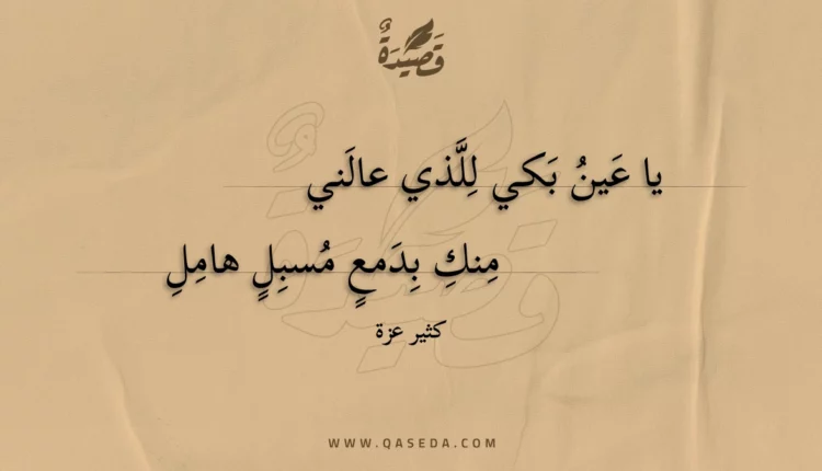 قصيدة يا عين بكي للذي عالني