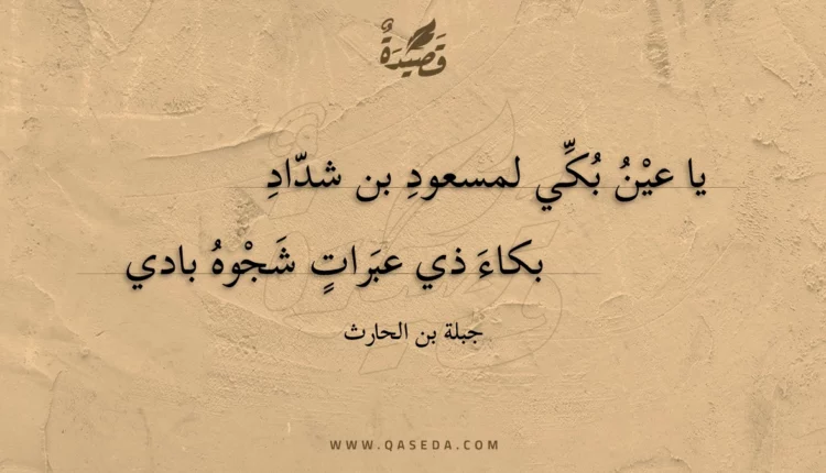 قصيدة يا عين بكي لمسعود بن شداد