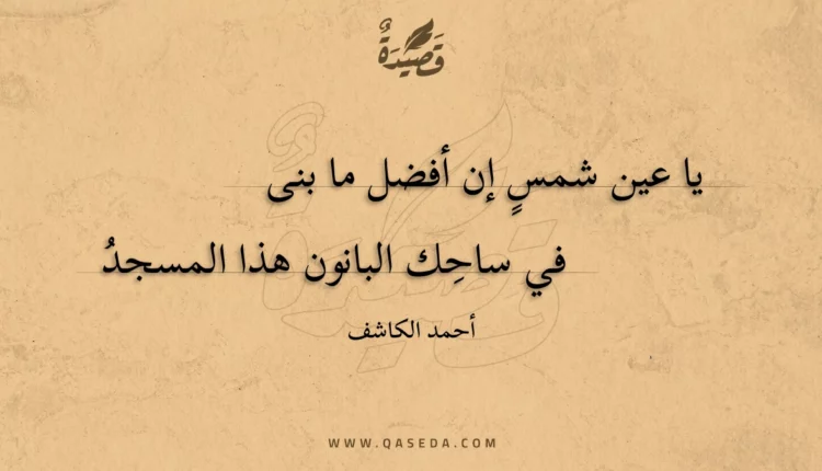 قصيدة يا عين شمسٍ إن أفضل ما بنى