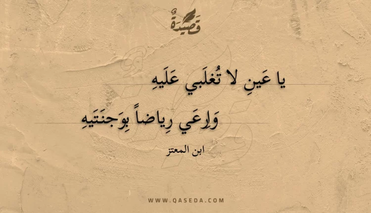 قصيدة يا عين لا تغلبي عليه