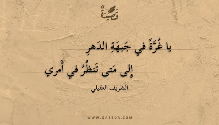 قصيدة يا غرة في جبهة الدهر