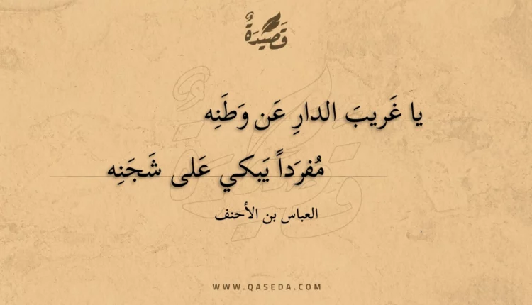 قصيدة يا غريب الدار عن وطنه