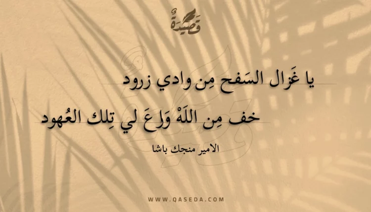 قصيدة يا غزال السفح من وادي زرود