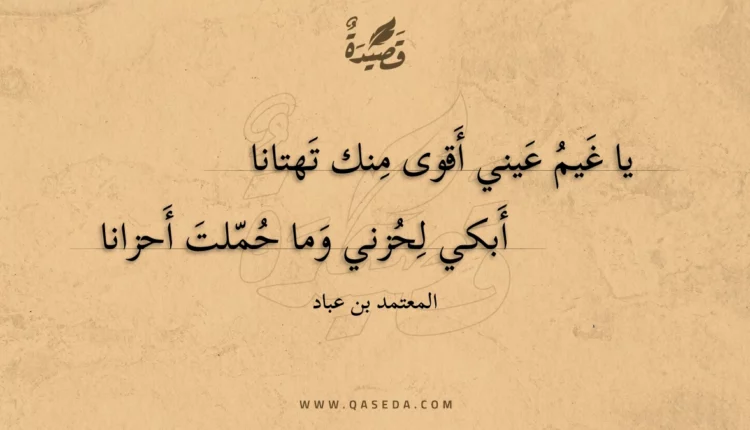 قصيدة يا غيم عيني أقوى منك تهتانا