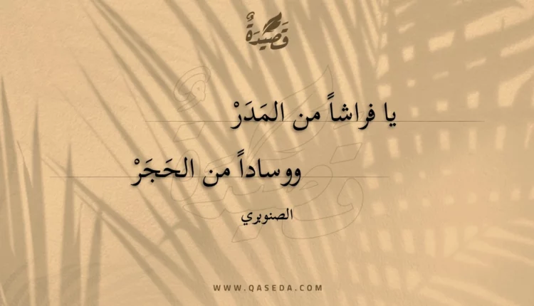 قصيدة يا فراشا من المدر