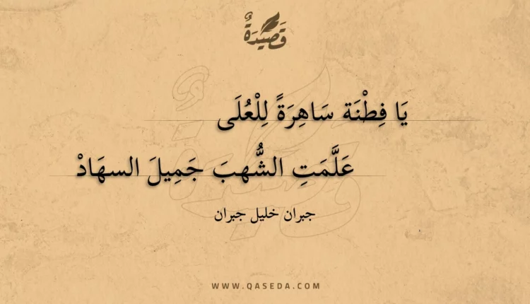 قصيدة يا فطنة ساهرة للعلى