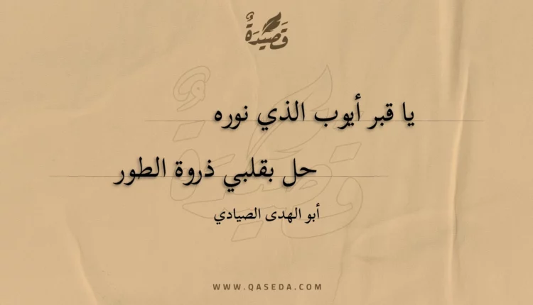قصيدة يا قبر أيوب الذي نوره