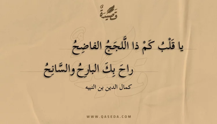 قصيدة يا قلب كم ذا اللجج الفاضح