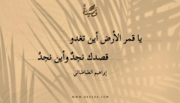 قصيدة يا قمر الأرض أين تغدو
