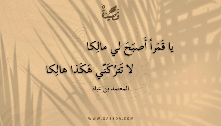 قصيدة يا قمرا أصبح لي مالكا