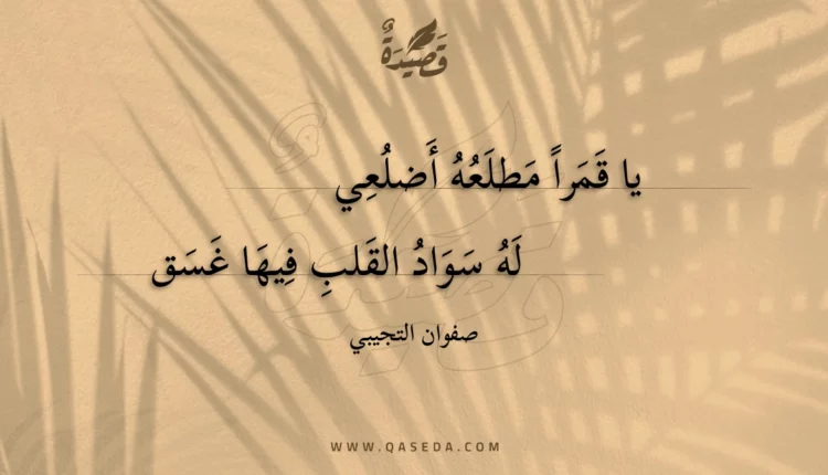 قصيدة يا قمرا مطلعه أضلعي