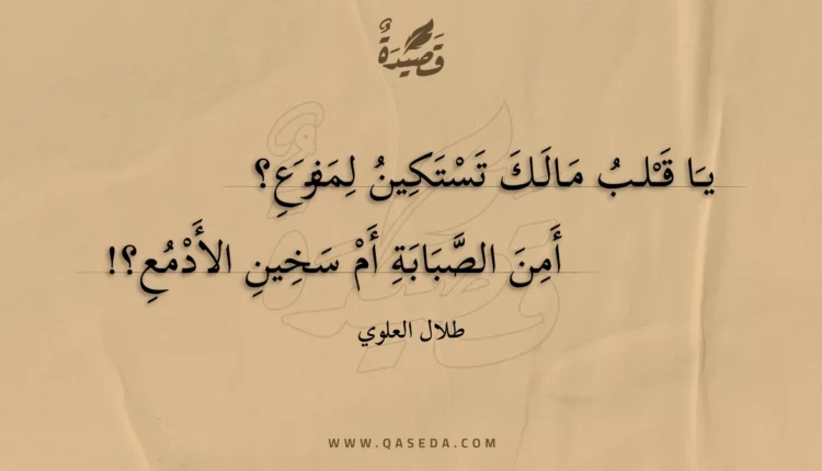 قصيدة يا قَلبُ