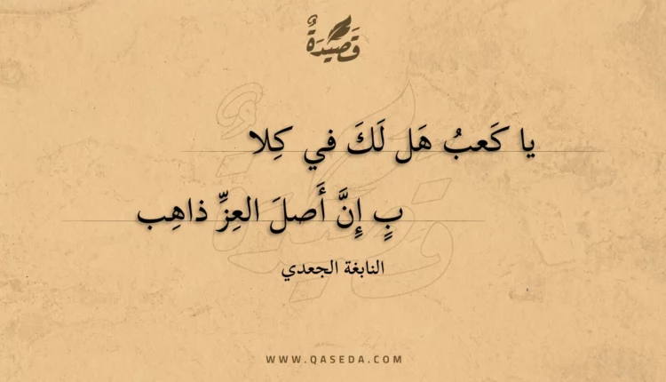 قصيدة يا كعب هل لك في كلا