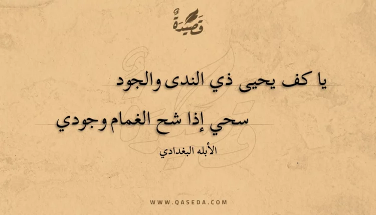 قصيدة يا كف يحيى ذي الندى والجود