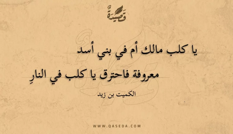قصيدة يا كلب مالك أم في بني أسد