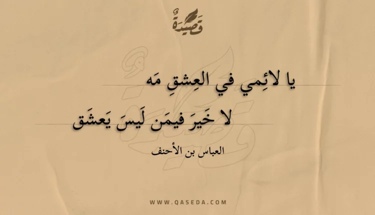 قصيدة يا لائمي في العشق مه