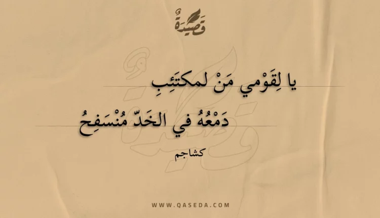 قصيدة يا لقومي من لمكتئب