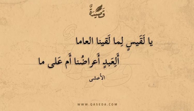 قصيدة يا لقيس لما لقينا العاما