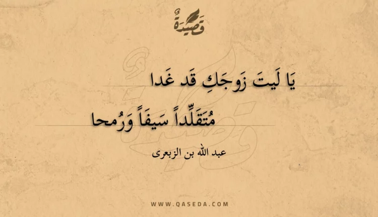 قصيدة يا ليت زوجك قد غدا