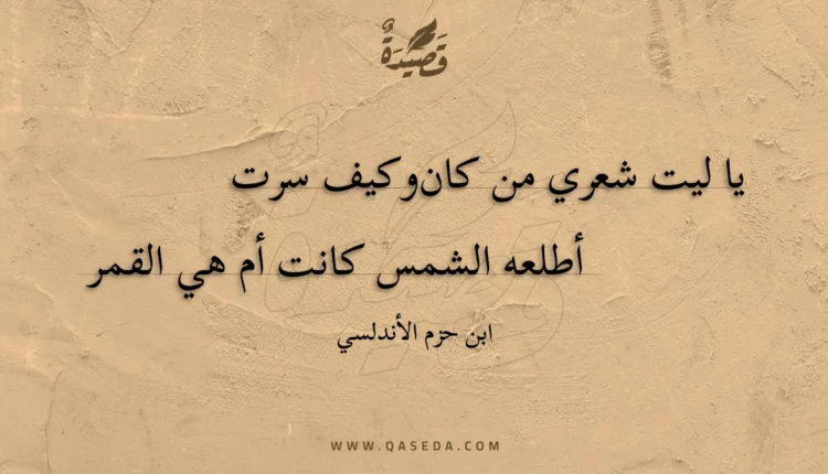 قصيدة يا ليت شعري من كان وكيف سرت