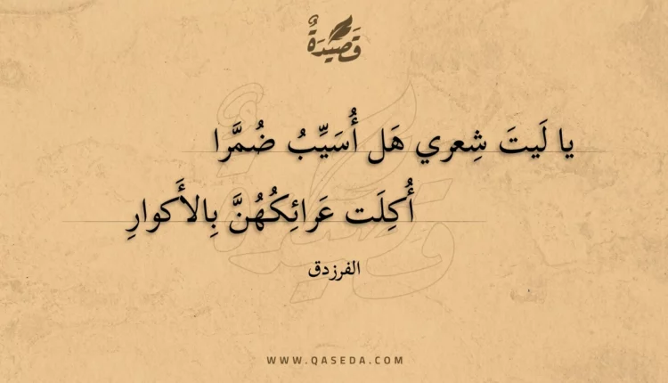 قصيدة يا ليت شعري هل أسيب ضمرا