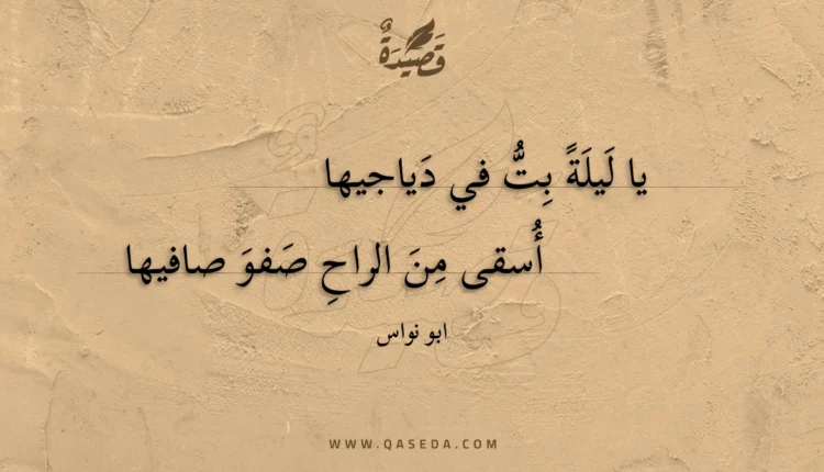 قصيدة يا ليلة بت في دياجيها