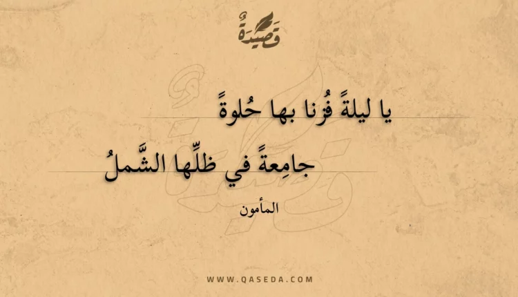 قصيدة يا ليلة فزنا بها حلوة
