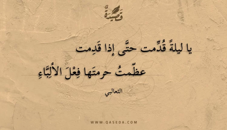 قصيدة يا ليلة قدمت حتى إذا قدمت