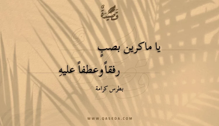 قصيدة يا ماكرين بصب