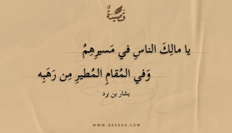 قصيدة يا مالك الناس في مسيرهم