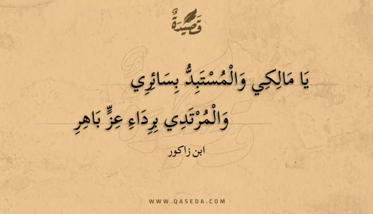 قصيدة يا مالكي والمستبد بسائري