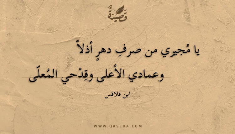 قصيدة يا مجيري من صرف دهر أذلا