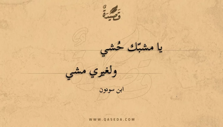 قصيدة يا مشبك حشي