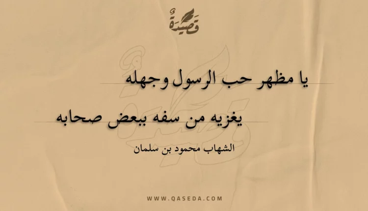 قصيدة يا مظهر حب الرسول وجهله