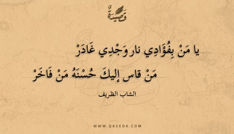 قصيدة يا من بفؤادي نار وجدي غادر