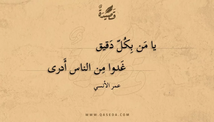 قصيدة يا من بكل دقيق