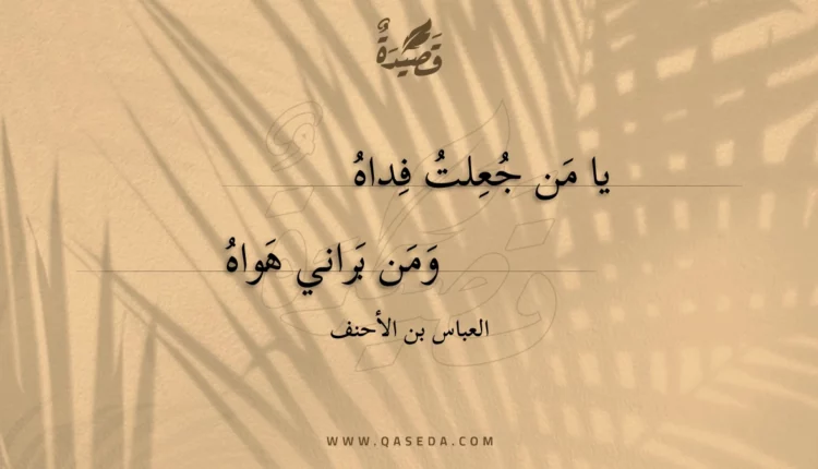 قصيدة يا من جعلت فداه
