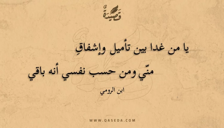 قصيدة يا من غدا بين تأميل وإشفاق
