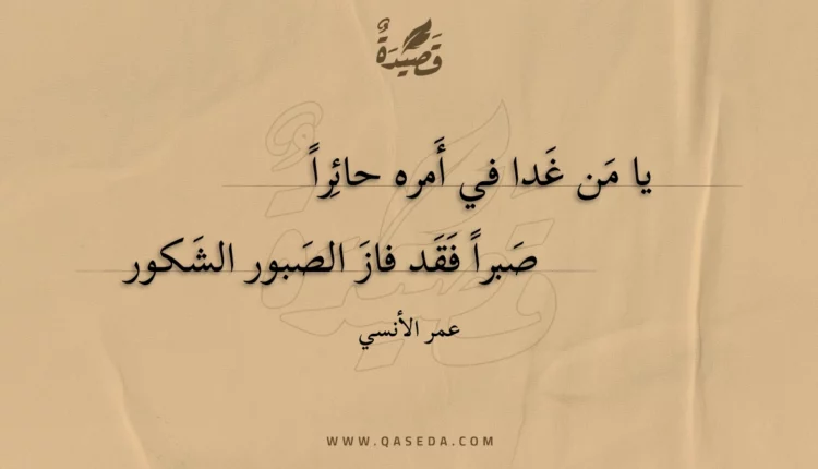 قصيدة يا من غدا في أمره حائرا