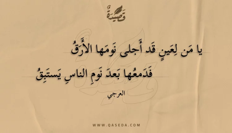 قصيدة يا من لعين قد أجلى نومها الأرق