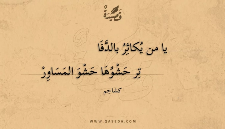 قصيدة يا من يكاثر بالدفاتر