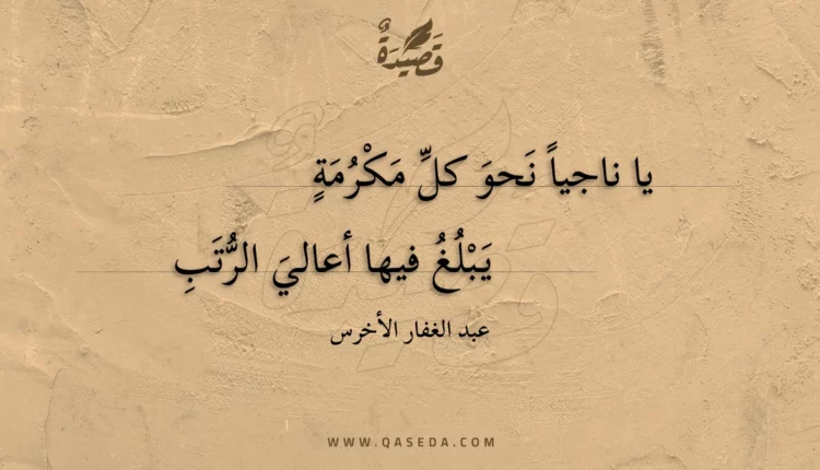 قصيدة يا ناجيا نحو كل مكرمة
